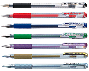 Pildspalva - rolleris Pentel Hybrid roller K-106, melna